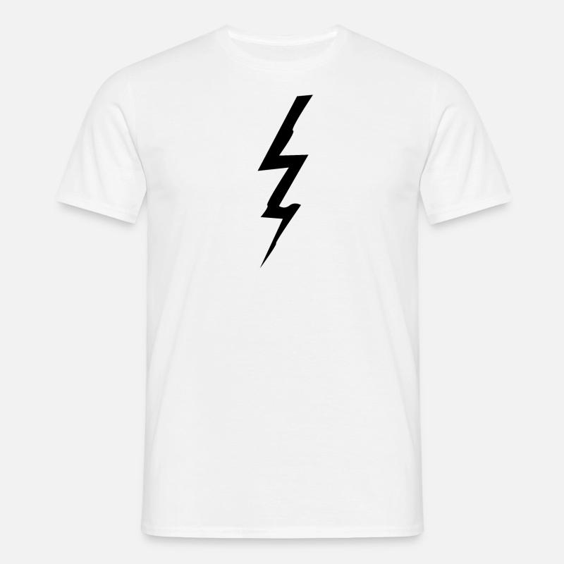 Blitz Blitzschlag - Männer T-Shirt - Weiß