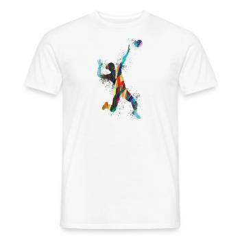volleyball, volleyballerin, Beachball,Graffiti - Männer T-Shirt - Weiß - Vorne - AI Model Male 178 dark (178cm)