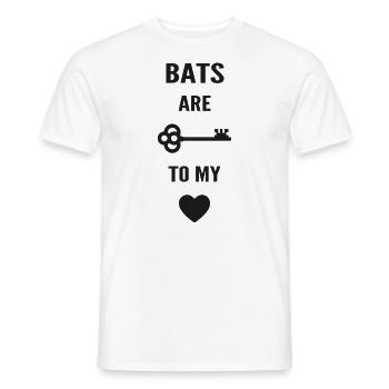 Fledermäuse sind der Schlüssel zu meinem Herzen - Männer T-Shirt - Weiß - Vorne - AI Model Male 178 dark (178cm)