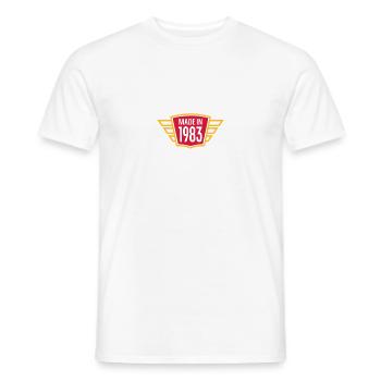 Made In 1983 - Men's T-Shirt - white - Front - AI Model Male 178 dark (178cm)