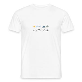 Course à pied Marathon Semi-Marathon Jogging Coureurs - T-shirt homme - blanc - Devant - AI Model Male 178 dark (178cm)