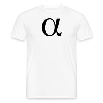 Alpha - Männer T-Shirt - Weiß - Vorne - AI Model Male 178 dark (178cm)