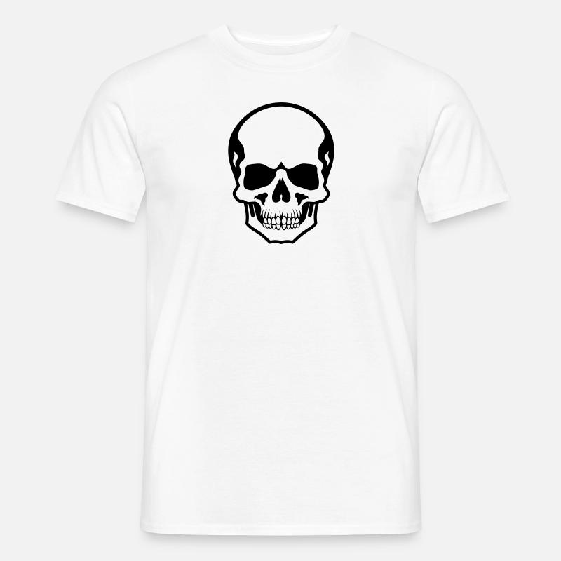 Schädel - Männer T-Shirt - Weiß