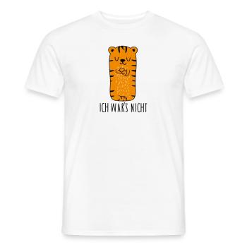 Ich wars nicht -Tiger - Männer T-Shirt - Weiß - Vorne - AI Model Male 178 dark (178cm)