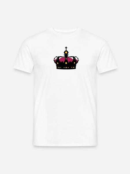 Krone - Männer T-Shirt - Weiß