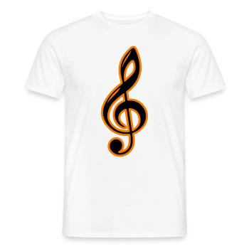 Musiknoten Symbol Notenschlüssel - Männer T-Shirt - Weiß - Vorne - AI Model Male 178 dark (178cm)