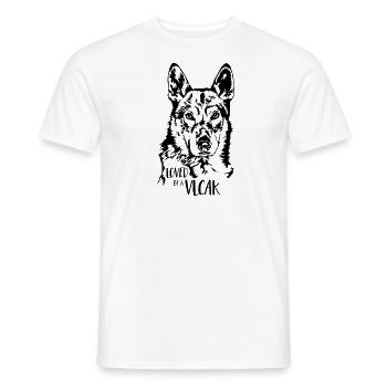 Loved by a Vlcak Hundespruch Wolfhunde Wilsigns - Männer T-Shirt - Weiß - Vorne - AI Model Male 178 dark (178cm)