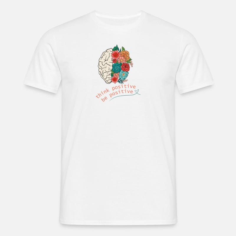 think positive, bepositive - Männer T-Shirt - Weiß