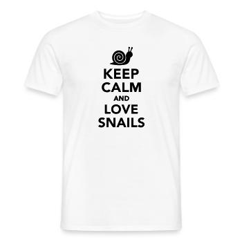 Keep calm and love Snails - T-shirt homme - blanc - Devant - AI Model Male 178 dark (178cm)