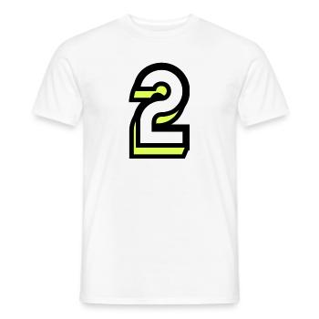 2 JAHRE. 2. JUBILÄUM. GEBURTSTAG 2 JAHRE. 2 - Männer T-Shirt - Weiß - Vorne - AI Model Male 178 dark (178cm)