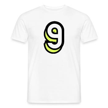 9. 9 YEARS. 9th ANNIVERSARY. BIRTHDAY 9 YEARS - Men's T-Shirt - white - Front - AI Model Male 178 dark (178cm)