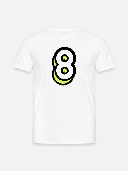 8 JAHRE. 8. JUBILÄUM. GEBURTSTAG 8 JAHRE - Männer T-Shirt - Weiß