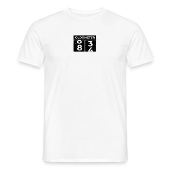 Oldometer 84th Birthday Funny Slogan Turning 84 - Men's T-Shirt - white - Front - AI Model Male 178 dark (178cm)