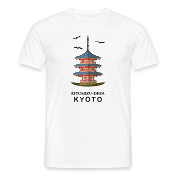 Kyoto in Japan Buddhistischer Tempel Kiyomizu-Dera - Männer T-Shirt - Weiß - Vorne - AI Model Male 178 dark (178cm)