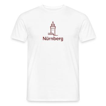 Nürnberg Turm Silhouette - Männer T-Shirt - Weiß - Vorne - AI Model Male 178 dark (178cm)