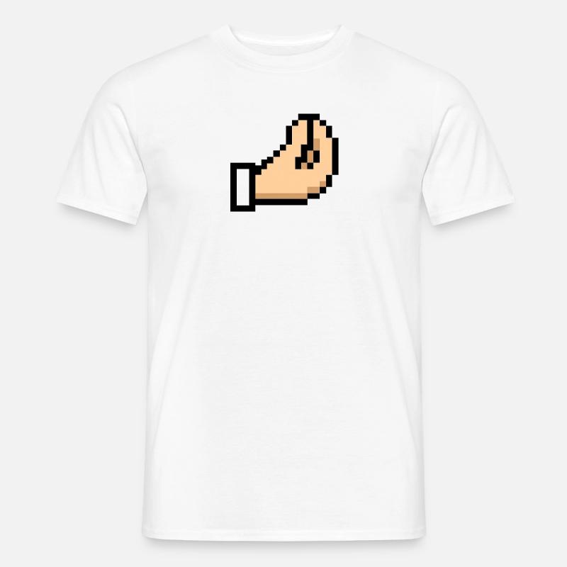 Pixel Hand Cursor Design Italia - Männer T-Shirt - Weiß