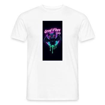 Neon Bat - Männer T-Shirt - Weiß - Vorne - AI Model Male 178 dark (178cm)