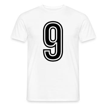9 Symbole numérique - T-shirt homme - blanc - Devant - AI Model Male 178 dark (178cm)