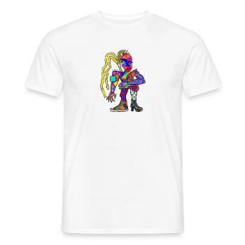 Style de portrait de rue cubiste vibrant - T-shirt homme - blanc - Devant - AI Model Male 178 dark (178cm)