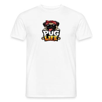 Pug Life Bandana Cool - Männer T-Shirt - Weiß - Vorne - AI Model Male 178 dark (178cm)