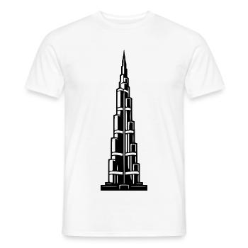 Burj Khalifa Dubai - Men's T-Shirt - white - Front - AI Model Male 178 dark (178cm)