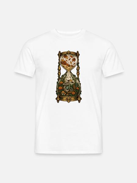 Herbststundenglas - Männer T-Shirt - Weiß