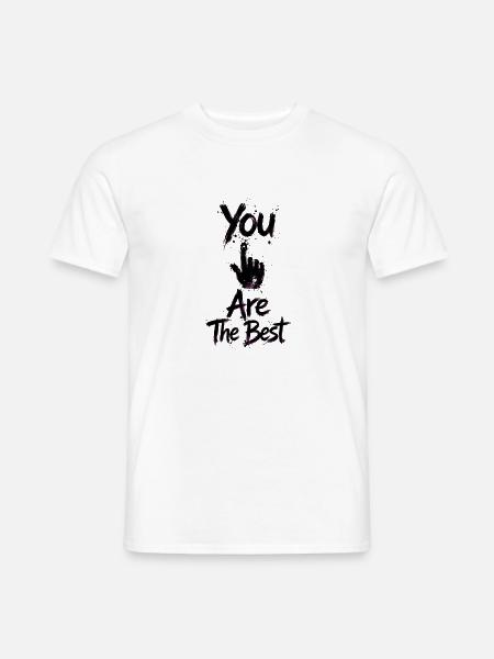 Du bist die beste Neon-Hand - Männer T-Shirt - Weiß