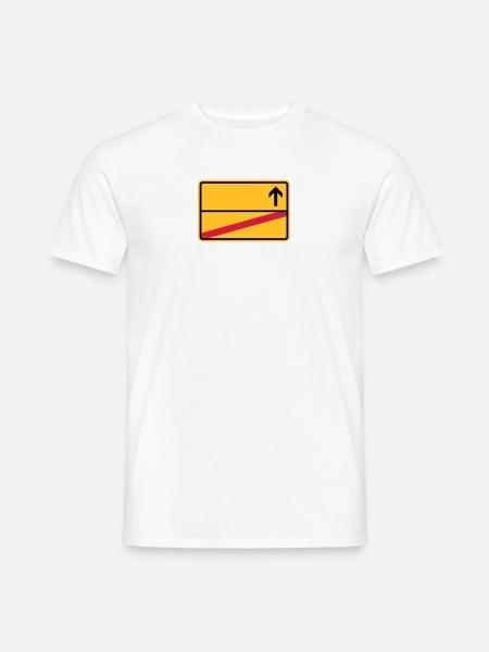 Ortsschild - Männer T-Shirt - Weiß
