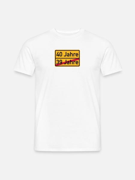 40. Geburtstag - Männer T-Shirt - Weiß