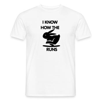 Hase rennt - Männer T-Shirt - Weiß - Vorne - AI Model Male 178 dark (178cm)