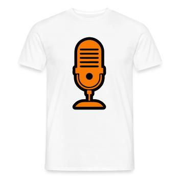 Mikrofon Symbol Journalist Podcast - Männer T-Shirt - Weiß - Vorne - AI Model Male 178 dark (178cm)