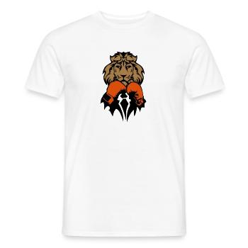 lion boxeur gant boxe - T-shirt homme - blanc - Devant - AI Model Male 178 dark (178cm)