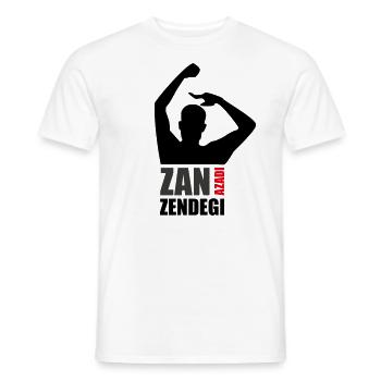 Zan Zendegi Azadi - Männer T-Shirt - Weiß - Vorne - AI Model Male 178 dark (178cm)