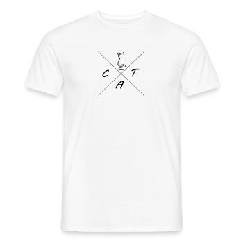 Chat chat - T-shirt homme - blanc - Devant - AI Model Male 178 dark (178cm)