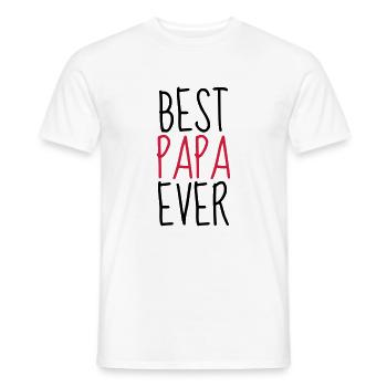 Dad - Daddy - Father's Day - Baby - Birth - Papa - Men's T-Shirt - white - Front - AI Model Male 178 dark (178cm)