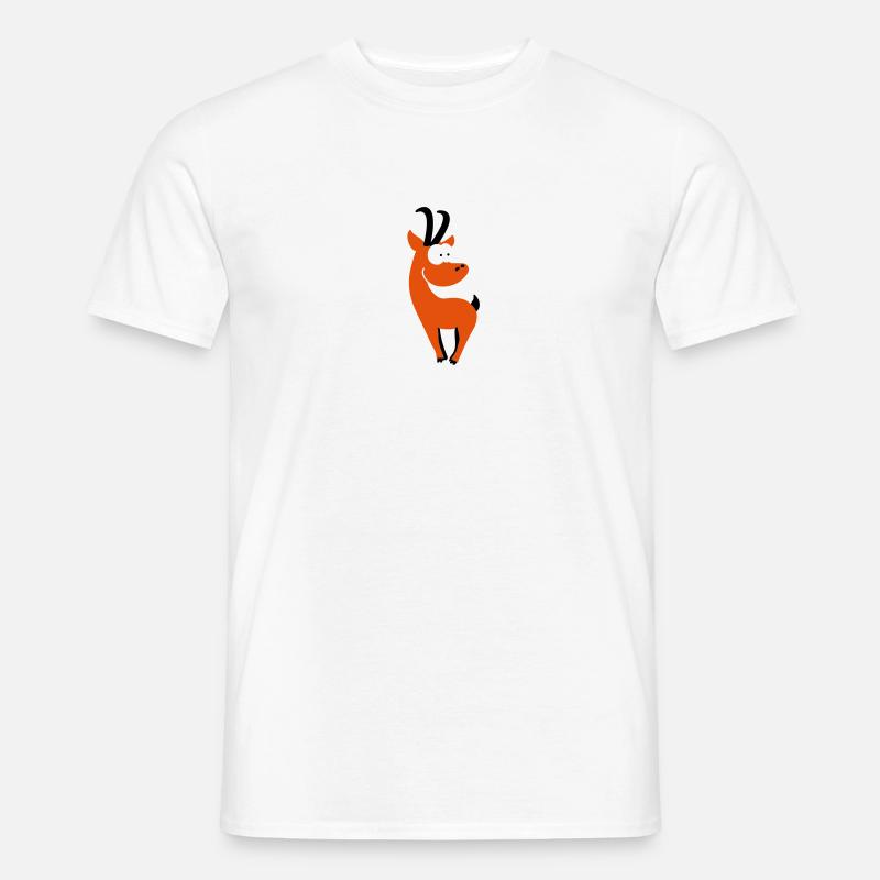 Gams (farbig) - Männer T-Shirt - Weiß