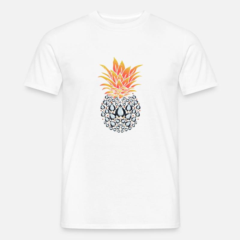 Pinguin Ananas - Männer T-Shirt - Weiß