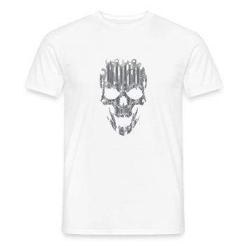 Skelett mit Schraubenschlüssel Skeletons Schrauben - Männer T-Shirt - Weiß - Vorne - AI Model Male 178 dark (178cm)