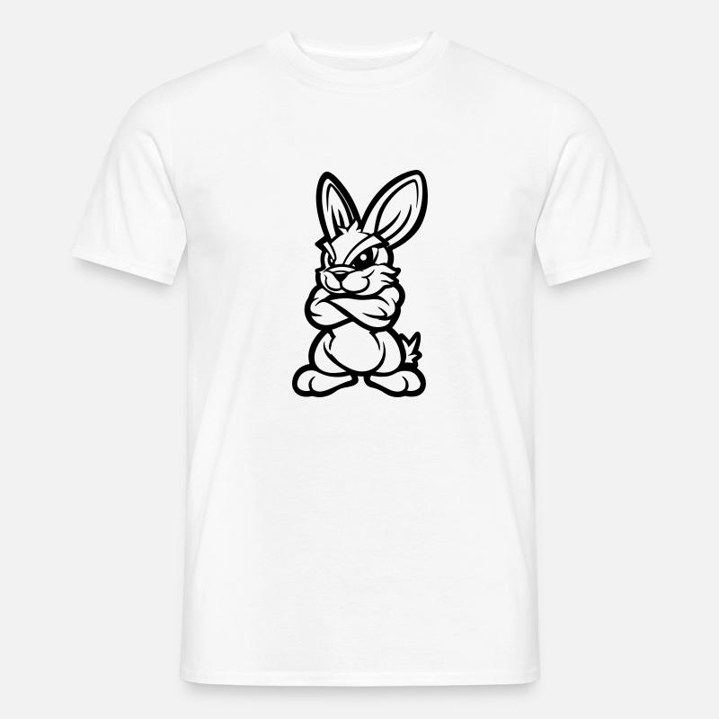 Hase Rabbit Comic - Männer T-Shirt - Weiß