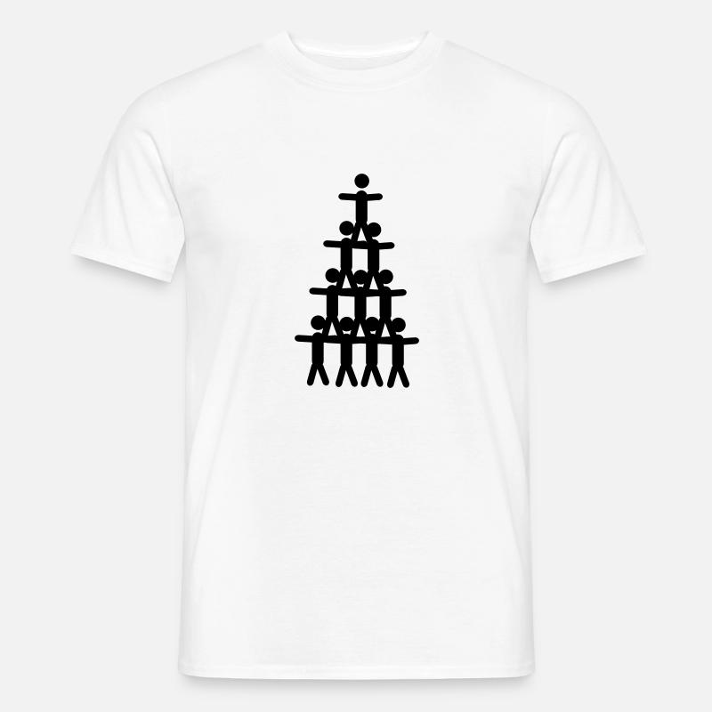 Akrobatik Pyramide - Männer T-Shirt - Weiß