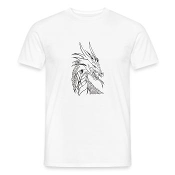 Drachenkopf - Männer T-Shirt - Weiß - Vorne - AI Model Male 178 dark (178cm)