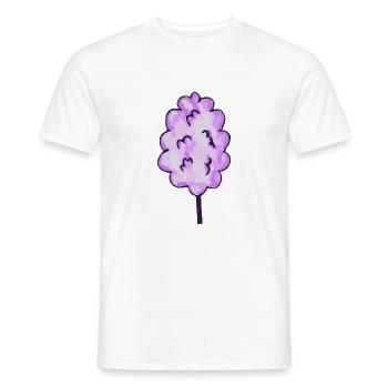Barbe à papa violet - T-shirt homme - blanc - Devant - AI Model Male 178 dark (178cm)
