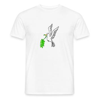 Dove of peace drawn - Men's T-Shirt - white - Front - AI Model Male 178 dark (178cm)