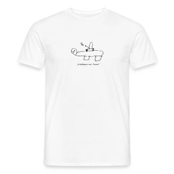 Schildkröte mit Panzer schwarz Kindermund - Männer T-Shirt - Weiß - Vorne - AI Model Male 178 dark (178cm)