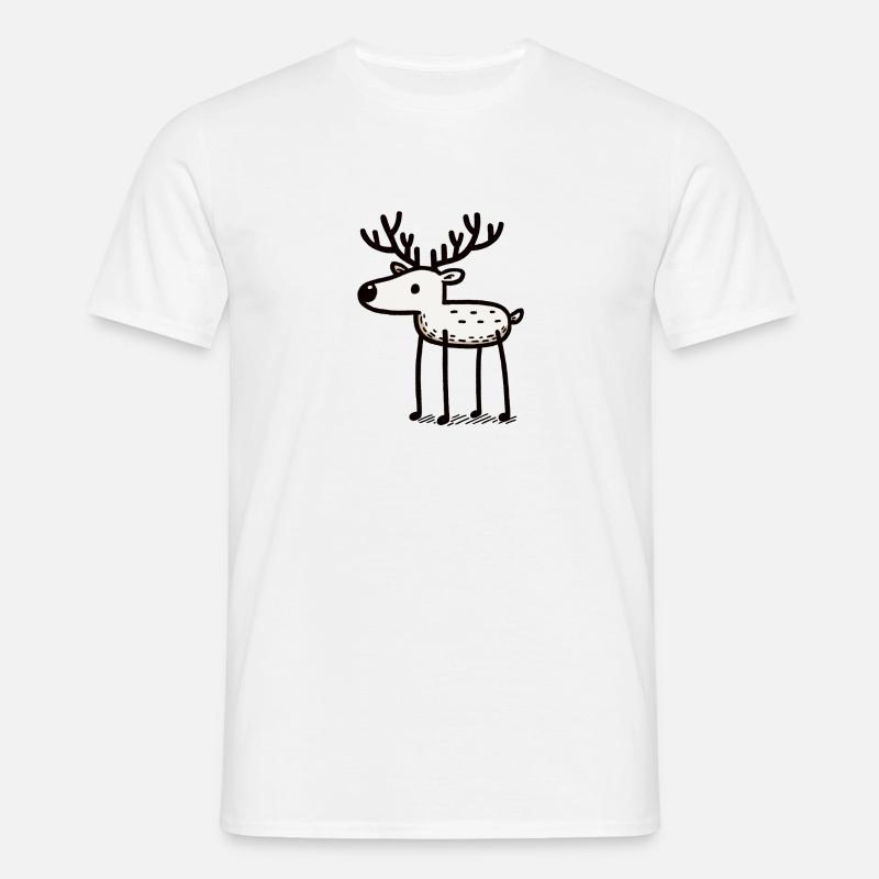 Robert der Hirsch - Männer T-Shirt - Weiß