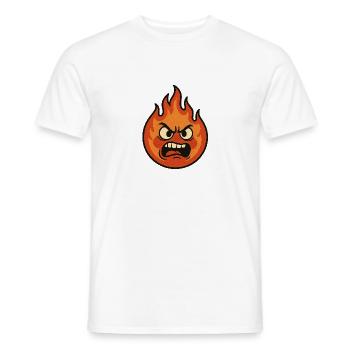 Flame Fury – When It's Completely Burning - Men's T-Shirt - white - Front - AI Model Male 178 dark (178cm)