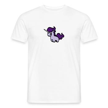 licorne douce violet - T-shirt homme - blanc - Devant - AI Model Male 178 dark (178cm)