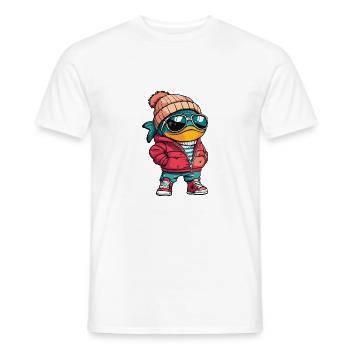 Piranha Fische Winter Comic - Männer T-Shirt - Weiß - Vorne - AI Model Male 178 dark (178cm)