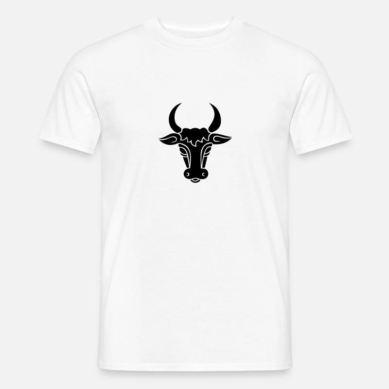 Stierkopf - Männer T-Shirt - Weiß