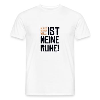 Ruhe.Silentium.Konzentration Arbeitsstelle Werkst - Männer T-Shirt - Weiß - Vorne - AI Model Male 178 dark (178cm)